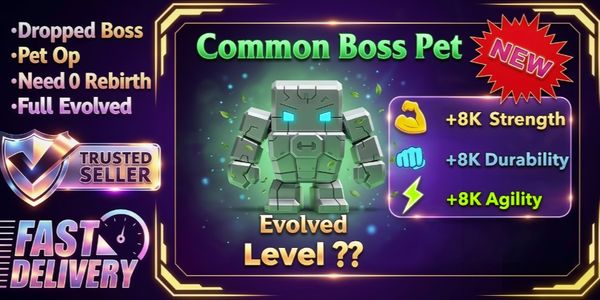[DROP LIMITATO] Pet Boss Comune — Completamente Evoluto (Molto Potente) | Processo Veloce