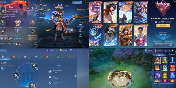Günstiger ML Sultan Account, ehemals Immortal, 419 Skins, alle Max Skins, Legend Fanny, Gusion, AOT Fanny, Aspirant Fanny, 11.11 Gusion, auf dem Weg zum Collector, Boss