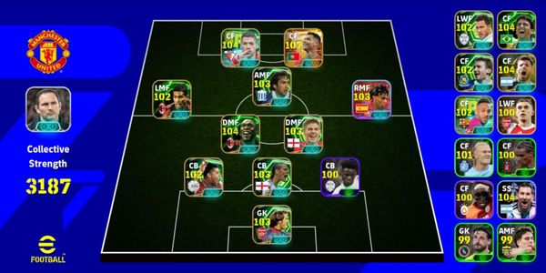 eFootball 3100+ Strength अकाउंट - गारंटी के साथ