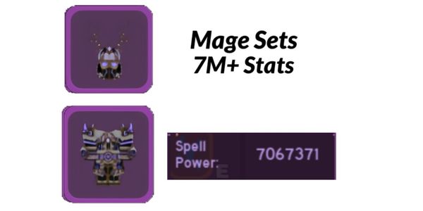 Sets de mago Valhalla morados con más de 7M de estadísticas (180+) | Dungeon Quest Reborn