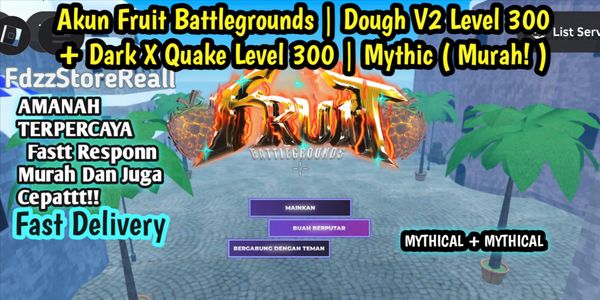 Fruit Battlegrounds account Dark X Quake Lv300 + Dough V2 Lv300