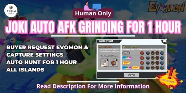 جوكّي AFK جريند لكل ساعة Evomon