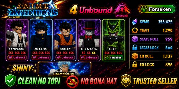 ACCOUNT |100k-500k GEMS| |440-2K RR| |LVL 80+| - STARTER ACCOUNT Anime Expeditions [INSTANT]