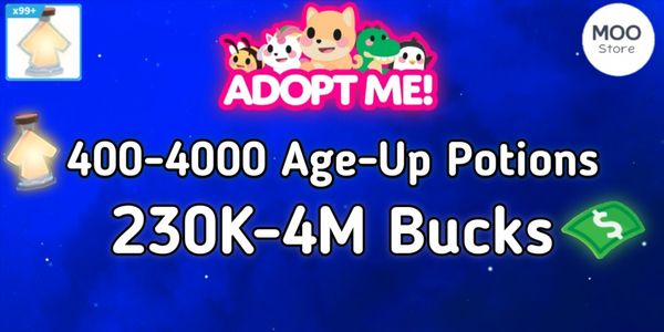 Akun Adopt Me Bonus Potions + Bucks + Bonus Pets