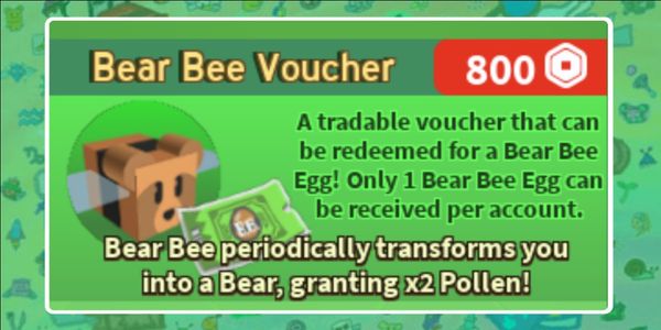 Bear Bee Voucher