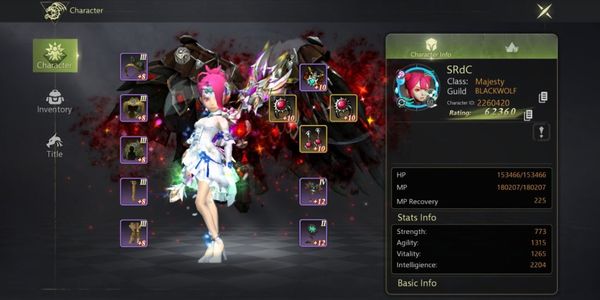 Argenta | 평점62K Majesty + 무기/날개/드래곤 S + 헤어스타일