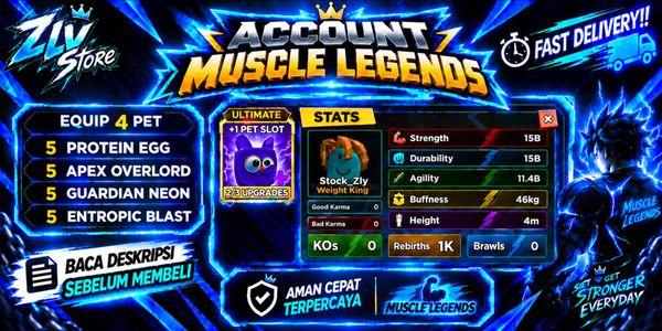Muscle Legend﻿s Account || 1000 Rebirths