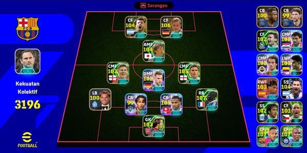 eFootball Mobile ACCOUNT OP GG THURAM EPIC + GOTZE EPIC + LAMPARD EPIC + OTHER OP CARDS | SQUAD POWER 3196 + 65 PLAYERS NO BASE