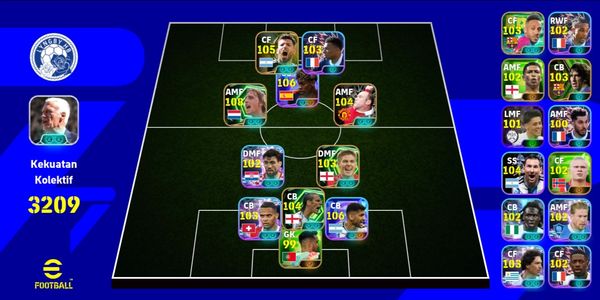 eFootball Mobile account GG Yamal Showtime + Cruyff Epic + Romero Showtime + France World Cup Pack | Squad Power 3209