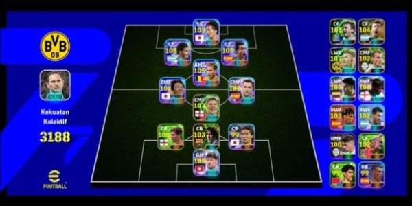 eFootball Mobile ACCOUNT GG DE BRUYNE SHOWTIME + FERRAN SHOWTIME + ALVAREZ SHOWTIME + OTHER GG CARDS | SQUAD POWER 3188