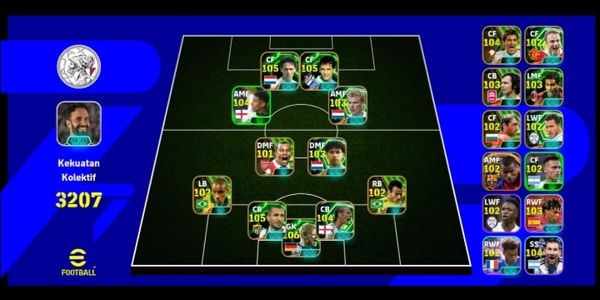 eFootball Mobile account GG ID ASAA + many old Epic cards + 3 manager boosters | Squad Power 3207