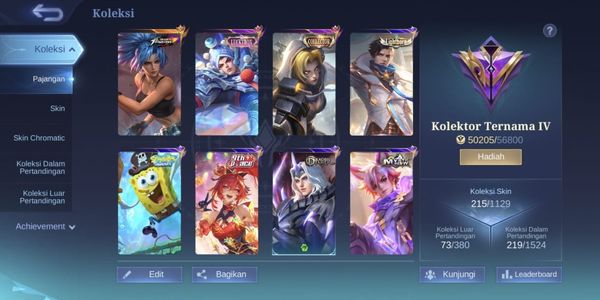 Cool MLBB Account - Many Heroes & Skins - Max Emblem