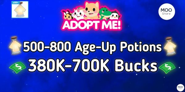 Akun Adopt Me Bonus Potions + Bucks + Bonus Pets