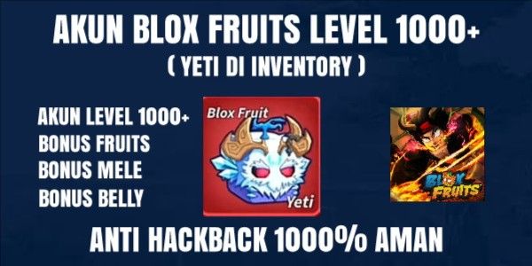 Blox Fruits Account Level 1000+ Yeti Fruit Not Eaten Yet