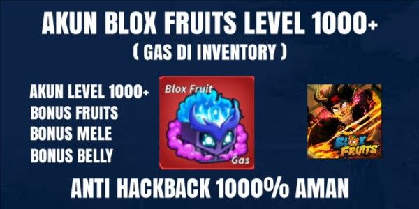 Blox Fruits Account Level 1000+ Gas Fruit Not Yet Eaten