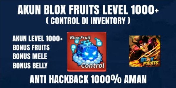 Blox Fruits Account Level 1000+ Control Fruit Not Yet Eaten