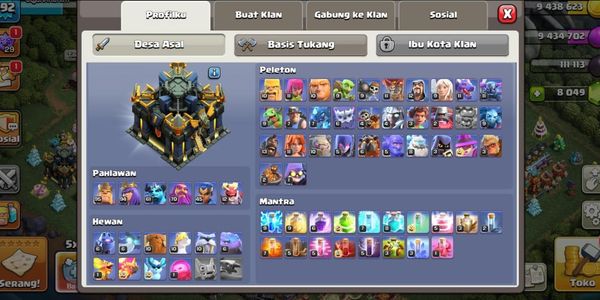 Th 17 Semi Maxx Base GG| Héroe Alto Nivel 95+94+61+70+45+12 | Equipo Héroe Berskill Épico Completo Full (18) Muchas Gemas 8.000+