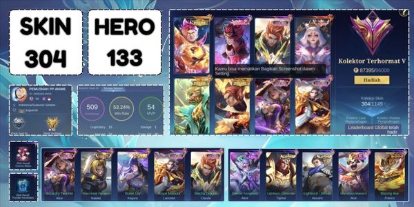 COLECCIONISTA EXALTADO 5 LUNOX LEGEND, CLAUDE PRIME, GRANGGER PRIME, CLAUDE LUCKYBOX 133 HÉROES 304 SKINS