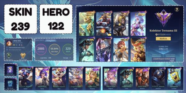 RENOWNED COLLECTOR 3 COLLECTOR YSS, PRIME GRANGGER, CHOU SEIYA, ANGELA ANNUAL 122 HERO 239 SKIN