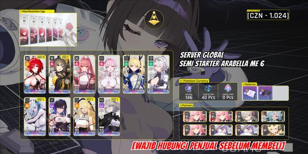 [GLOBAL] Arabella ME 6 + Veronica ME 1 + Meilin + Diana + Tiphera + Nine + Narja ME 1 + Chizuru + Orlea ME 1 + Renoa ME 1 | CZN - 1024