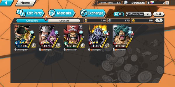 Account 2 ex Extreme Max ft Kuma | Zosan Max | Roger max | GF 354 | Log Bandai | Solo fresh - One Piece Bounty Rush