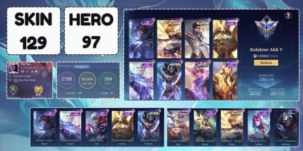 COLECCIONISTA EXPERTO 5 FANNY LIGHBORN, GRANGGER LIGHBORN, GUSION ÉPICO, TERIZLA ÉPICO 97 HÉROES 129 ASPECTOS