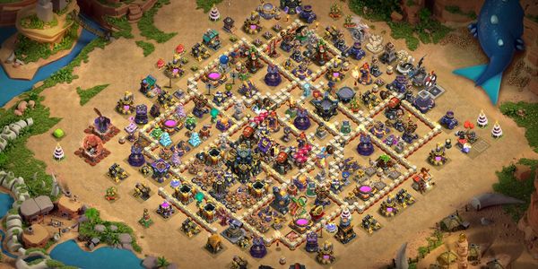 Town Hall 17 PRIMAL SCENERY - STRONG DEFENSE & TROOPS
