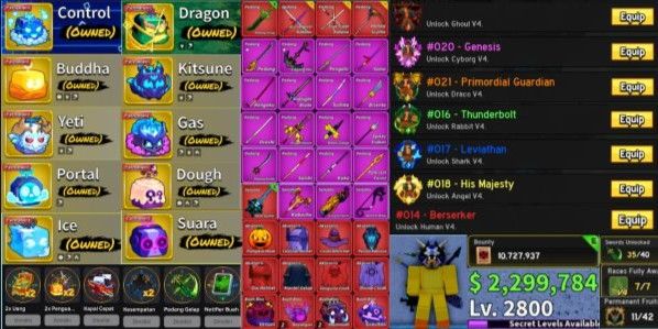 Blox Fruit Account PVP Specs