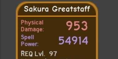 Sakura Greatstaff (Level 97+)