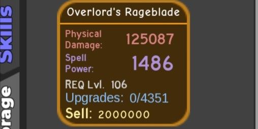 Overlord's Rageblade (Level 106+)