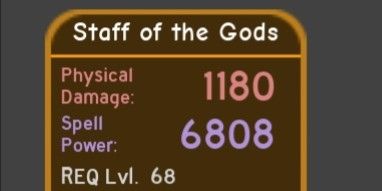 Staff of the Gods (Level 68+)