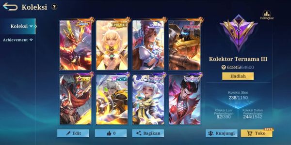 Cuenta Mobile Legends - Coleccionista famoso barato