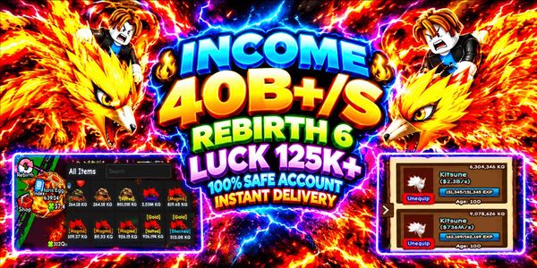บัญชี Ride A Pet 40B+/วินาที | Kitsune
