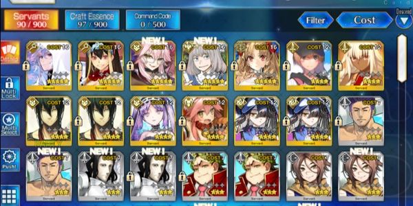 Starter Koyanskaya Light + Merlin + Oberon + Space Ereshkigal + Suanzang [FGO NA]