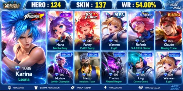 HERO BANYAK / EMBLEM GG / SKIN KEREN KEREN