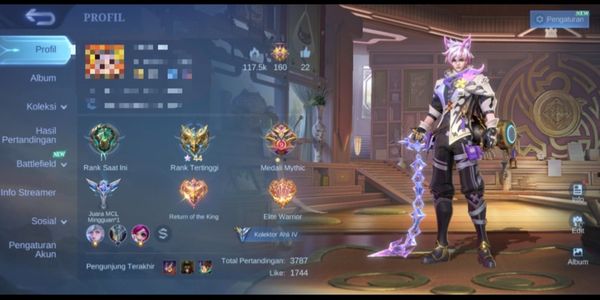 amz94 vende cuenta bonita, winrate alto, skins buenas, emblemas altos, muchos emotes, efectos geniales, barato nomás sis