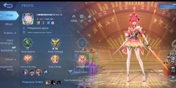 amz94 vende cuenta buena, ideal para usuario jungla, todas las tasas de victoria altas, skins geniales, emblemas casi todos al máximo, efectos geniales, muchos emotes, muchos ítems,