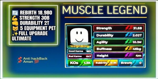 Muscle Legend Account | Rebirth 18980