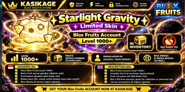 Starlight Gravity | Skin limité | En inventaire | Compte Blox Fruits