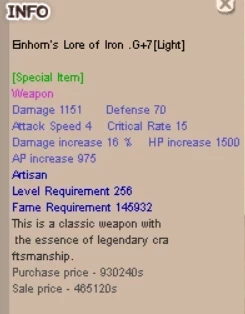 Einhorn's Lore of Iron (Artisan) G+7